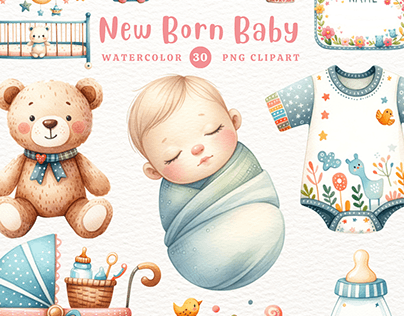 New Born Baby Clipart