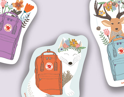 Stickers created for the official Sofia Fjällräven shop