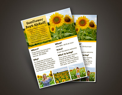 Sunflowers Event Poster