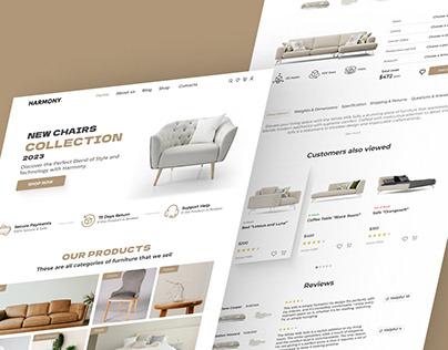 Design for an online furniture store Harmony