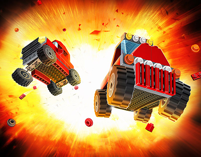 LEGO "Beat the track" Campaign Illustration