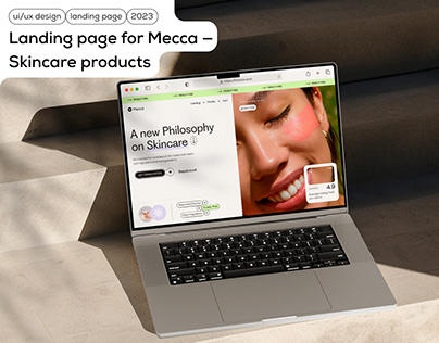 Mecca | UI/UX | Langing page for Skincare products
