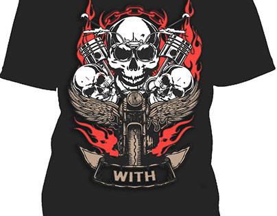 skull biker t shirt