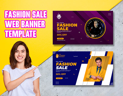 Fashion Sale (Web Banner Template Design)