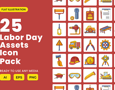 Labor Day 2D Icon Pack
