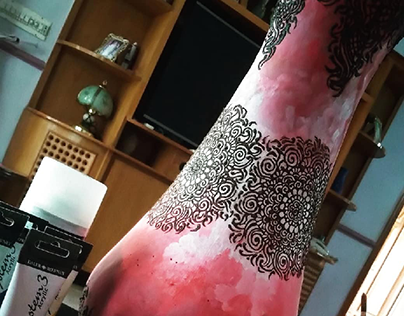 art piece
mehndi design on vase