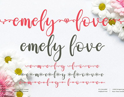 emely love - Beautiful Script Font