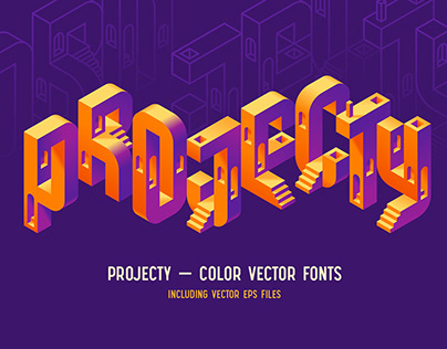 Projecty - Color Vector Font