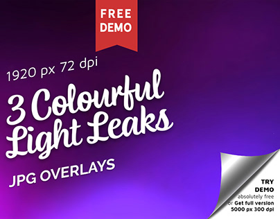 Free Colorful Light Leaks Photo Overlays