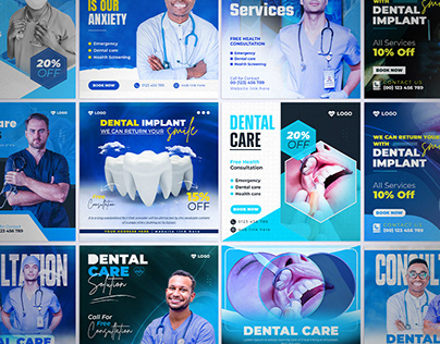 Medical dental health care social media post