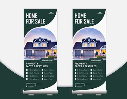 Real estate roll up banner design.