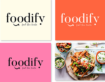 Food Logo Design With Branding Guideline,Brand identity