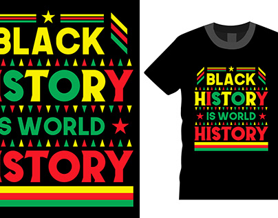 Black History Month typography T-shirt design Vector