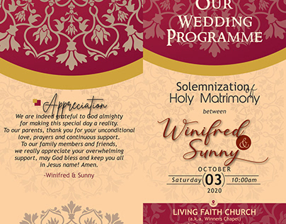 Wedding Programme