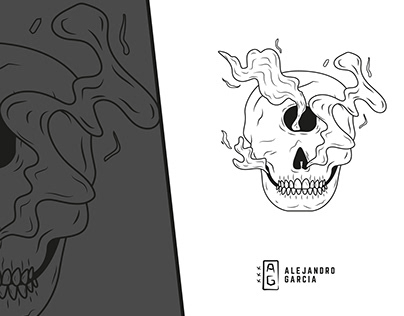Line Art | Cyclop Skull