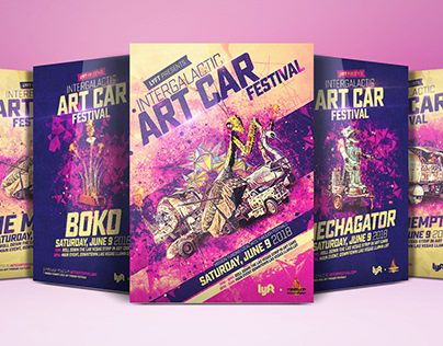 Lyft Intergalactic Art Car Festival Posters