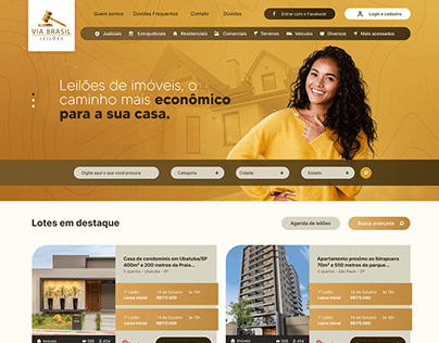 Via Brasil Leilões - UI/UX Web