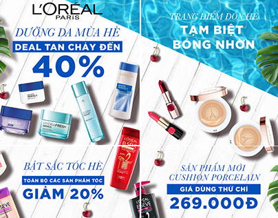 L'Oréal Tab4 on Lazada homepage - Summer Skincare