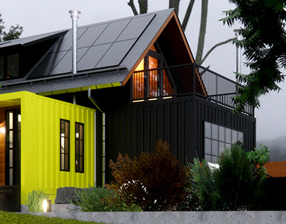 Container Home Design With Loft