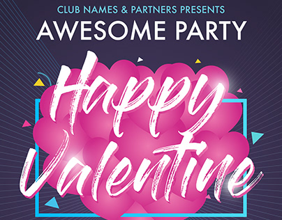Valentine's Party Poster Design