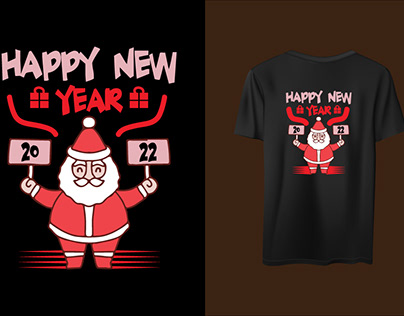 Happy new year t shirt design