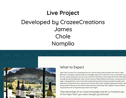 Live Project Cape Culinary Tours