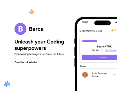 프로젝트 썸네일 - Barca - Self Paced Coding app for teens