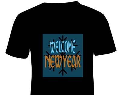 New year clothing typoghaphy Trending T shirt Design