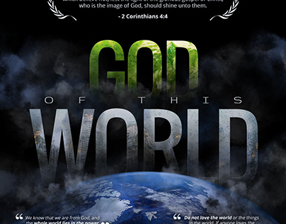 God of this World - Bible verses inspired movie poster
