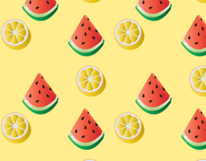 Watermelon and lemon pattern