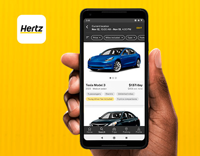 Hertz Car Rental App Redesign