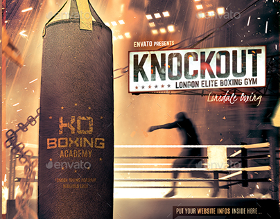 Boxing School - Fight, MMA Gym Flyer Template