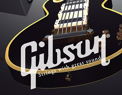 Modelado 3D de guitarra y Bocinas, MARCA "Gibson"