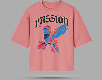 Passion Hummingbird Creative T-shirt Design By PixV