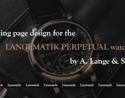 Landing page prototype for luxury watches