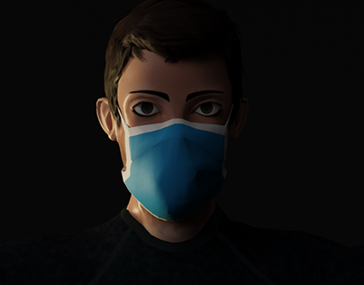 Boy with Surgical mask| 3D Character