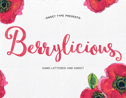 Berrylicious Hand lettered Script