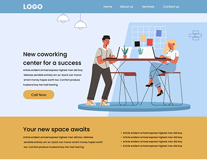 Co Working Space Website UI Design