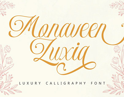 Monaveen Luxia - Luxury Calligraphy Font