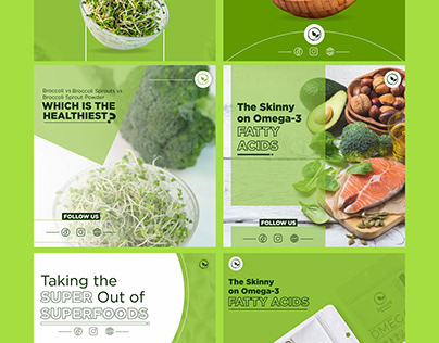 Social Media Posts Designs For Sprout Extracts