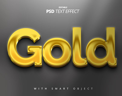 Gold 3d text effect