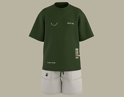 Oversized T-Shirt and Shorts CLO3D Project Download
