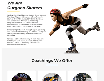 Website for Gurgaon Skaters - Desktop Ui