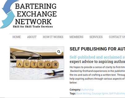 Bartering Exchange Network - Self Publishing Advice