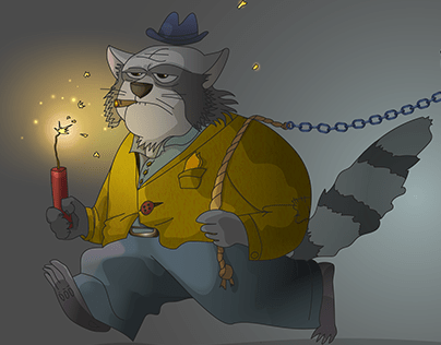 Character design: Raccoon Burglar
