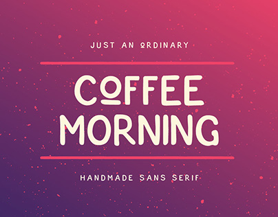 Coffee Morning Handmade Typeface