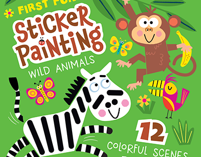 Book: Wild Animals Sticker Painting