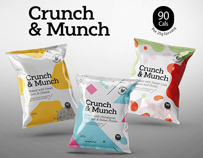 Crunch & Munch - Yummy & Cheesy Chips Packaging