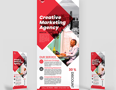 Creative Marketing Agency Roll Up Banner Design