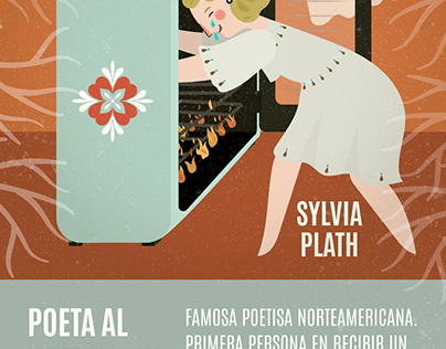 Ilustración vectorial Sylvia Plath